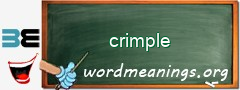 WordMeaning blackboard for crimple